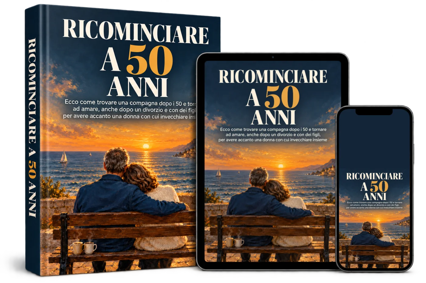 La guida Ricominciare a 50 Anni in libro, tablet e telefono